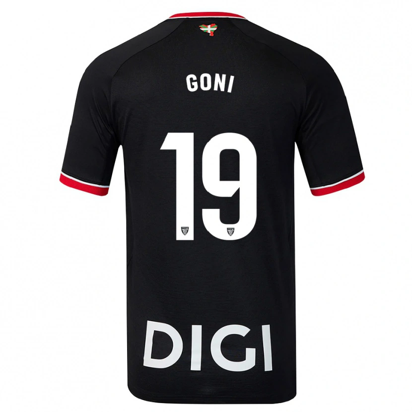 Danxen Kinder Marcos Goñi #19 Schwarz Weiß Rot Auswärtstrikot Trikot 2026/27 T-Shirt Schweiz