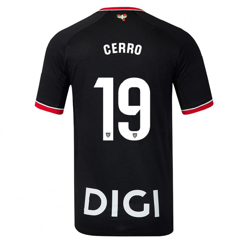 Danxen Kinder Mariana Cerro Galán #19 Schwarz Weiß Rot Auswärtstrikot Trikot 2026/27 T-Shirt Schweiz