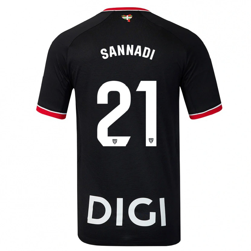 Danxen Kinder Maroan Sannadi #21 Schwarz Weiß Rot Auswärtstrikot Trikot 2026/27 T-Shirt Schweiz
