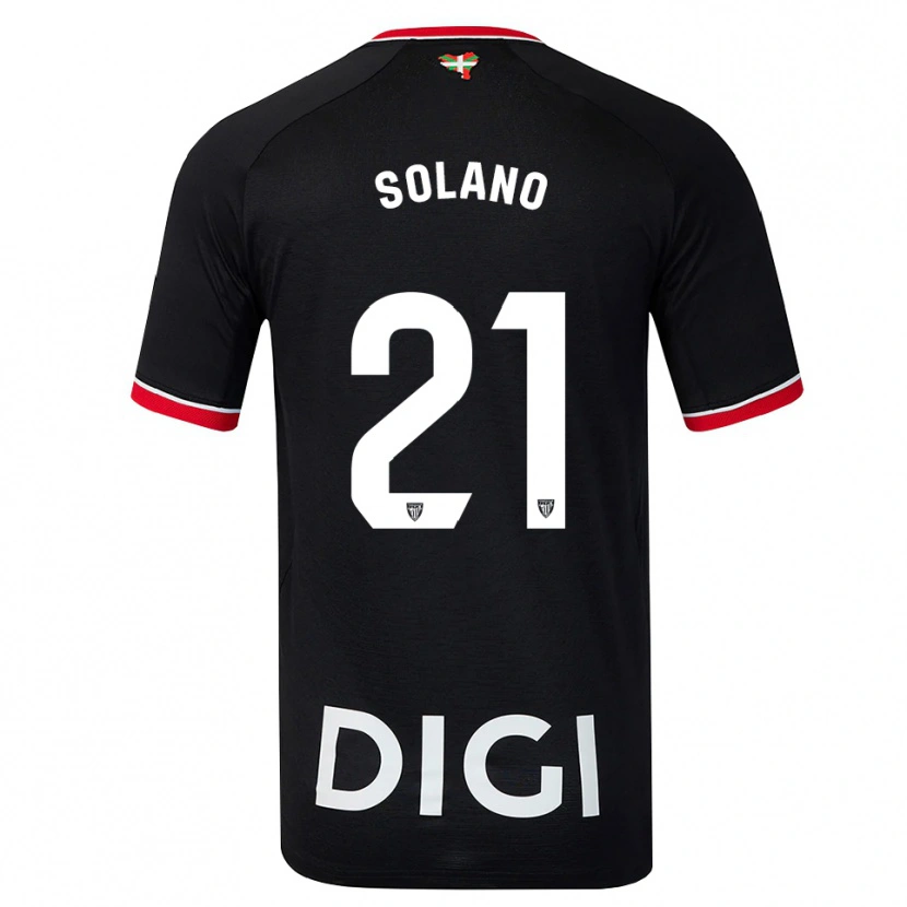 Danxen Kinder Bibiane Schulze-Solano #21 Schwarz Weiß Rot Auswärtstrikot Trikot 2026/27 T-Shirt Schweiz