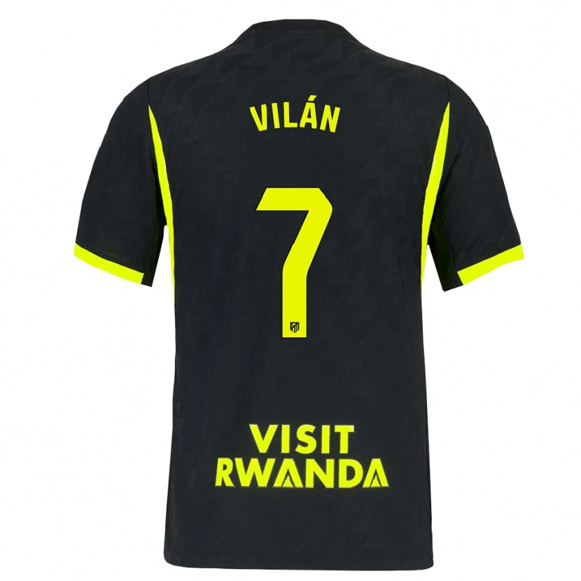 Danxen Kinder David Vilán #7 Hellgrün Schwarz Auswärtstrikot Trikot 2026/27 T-Shirt Schweiz