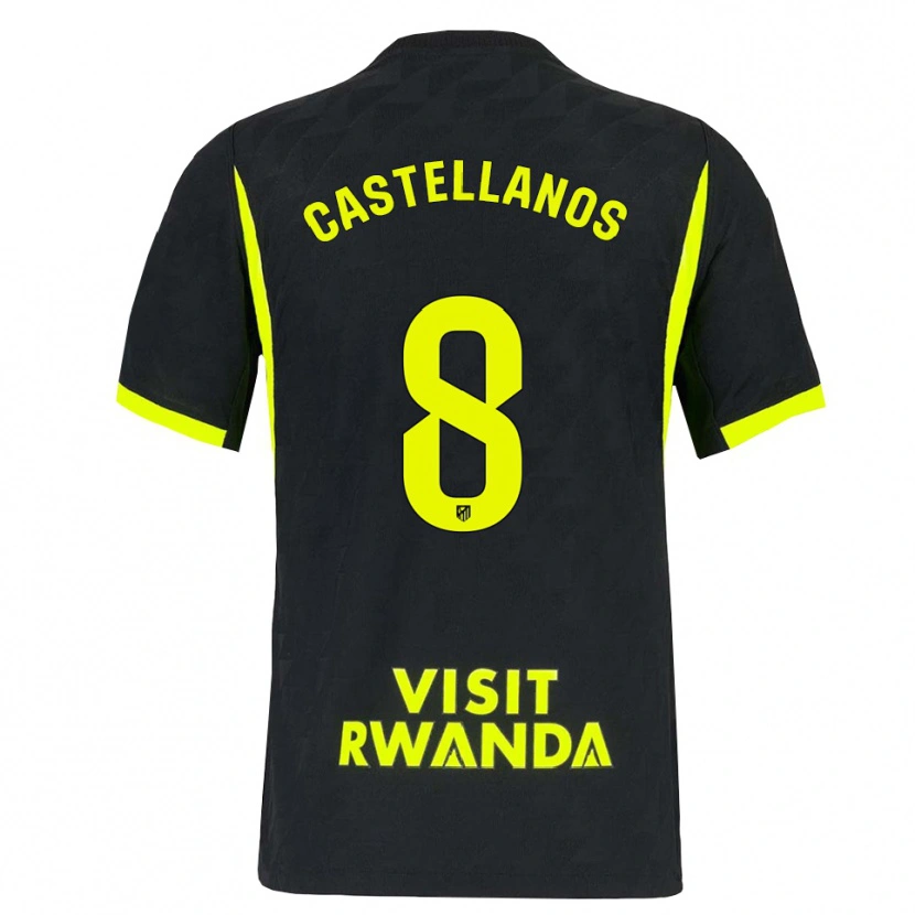 Danxen Kinder Jorge Castellanos #8 Hellgrün Schwarz Auswärtstrikot Trikot 2026/27 T-Shirt Schweiz