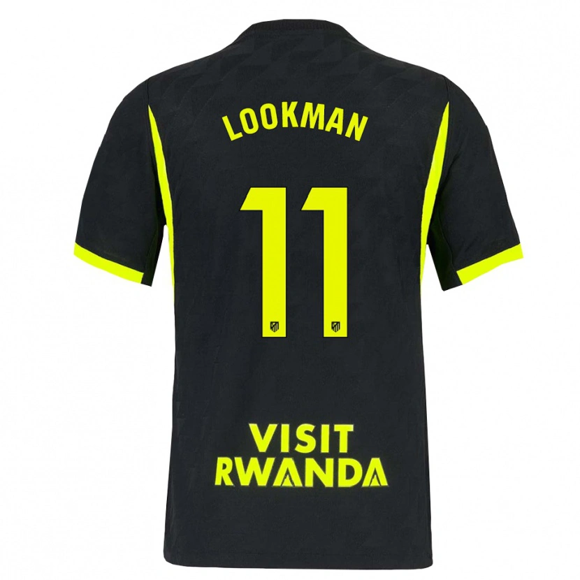 Danxen Kinder Ademola Lookman #11 Hellgrün Schwarz Auswärtstrikot Trikot 2026/27 T-Shirt Schweiz