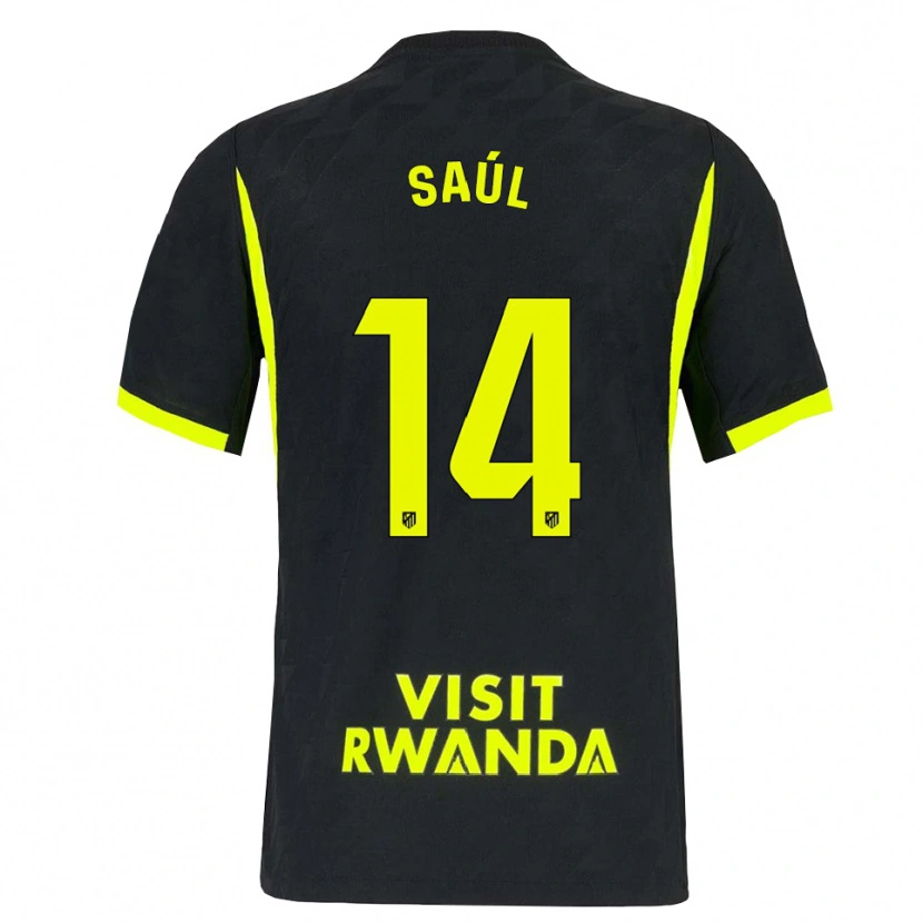 Danxen Kinder Saúl Fernández #14 Hellgrün Schwarz Auswärtstrikot Trikot 2026/27 T-Shirt Schweiz