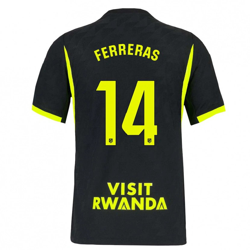 Danxen Kinder Adrian Ferreras #14 Hellgrün Schwarz Auswärtstrikot Trikot 2026/27 T-Shirt Schweiz