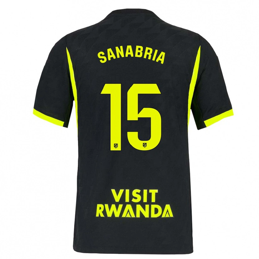 Danxen Kinder Juan Sanabria #15 Hellgrün Schwarz Auswärtstrikot Trikot 2026/27 T-Shirt Schweiz
