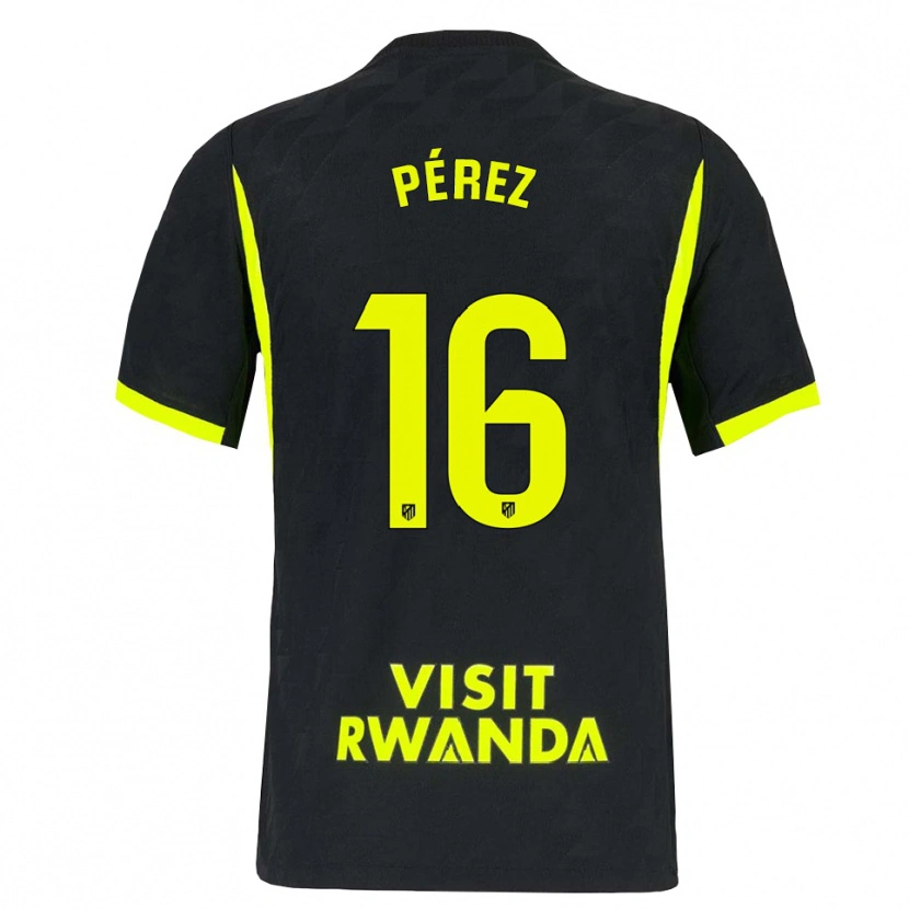Danxen Kinder Dani Pérez #16 Hellgrün Schwarz Auswärtstrikot Trikot 2026/27 T-Shirt Schweiz