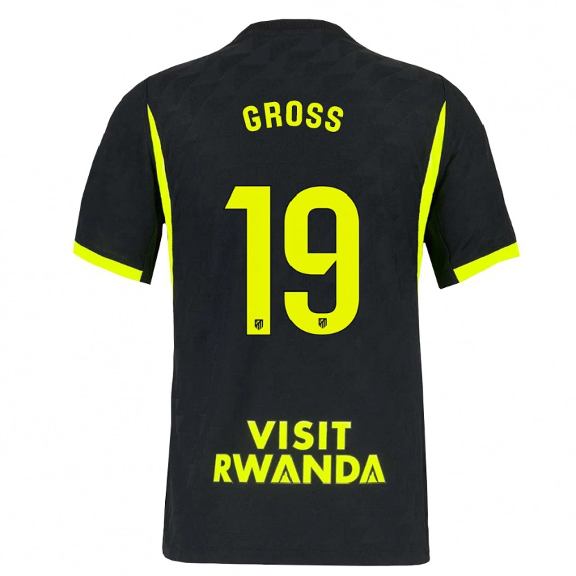Danxen Kinder Gonzalo Gross #19 Hellgrün Schwarz Auswärtstrikot Trikot 2026/27 T-Shirt Schweiz