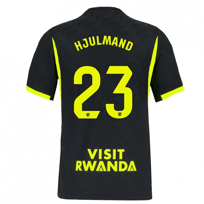 Danxen Kinder Morten Hjulmand #23 Hellgrün Schwarz Auswärtstrikot Trikot 2026/27 T-Shirt Schweiz