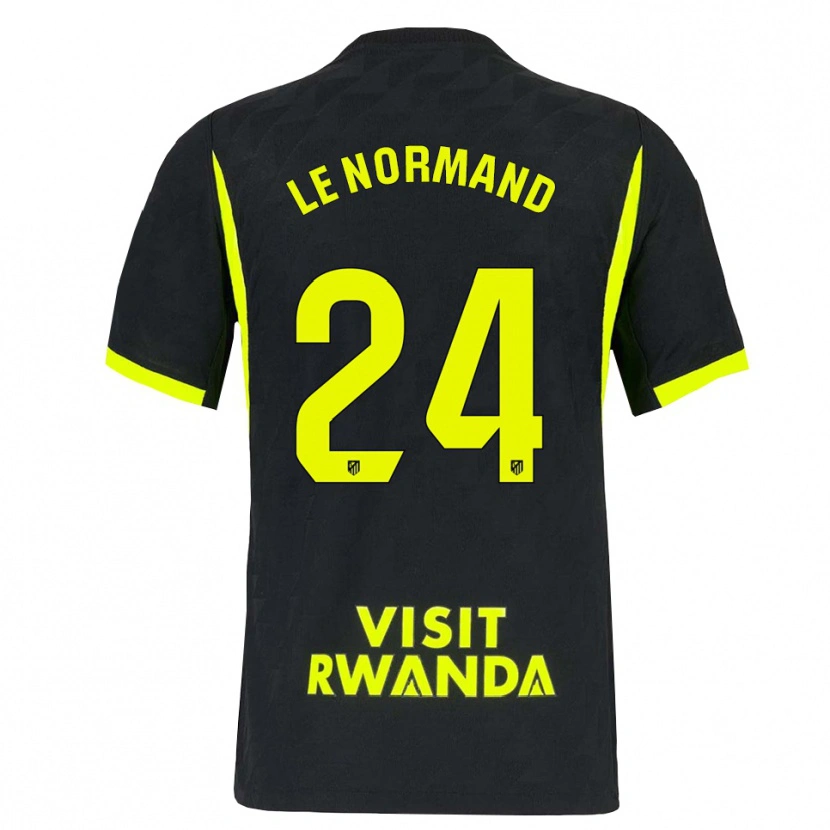 Danxen Kinder Robin Le Normand #24 Hellgrün Schwarz Auswärtstrikot Trikot 2026/27 T-Shirt Schweiz
