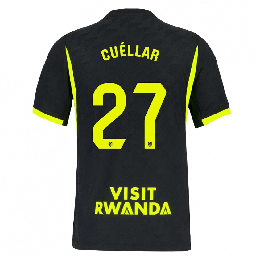 Danxen Kinder Martín Cuéllar #27 Hellgrün Schwarz Auswärtstrikot Trikot 2026/27 T-Shirt Schweiz