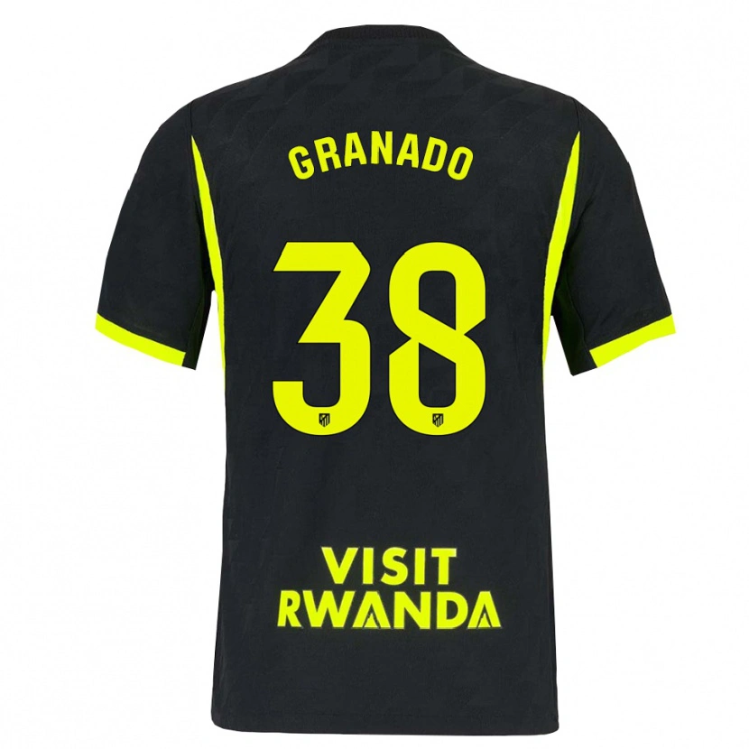 Danxen Kinder Adrian Granado #38 Hellgrün Schwarz Auswärtstrikot Trikot 2026/27 T-Shirt Schweiz