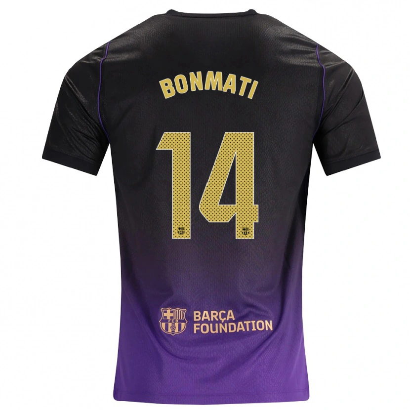 Danxen Kinder Aitana Bonmati #14 Lila Gelb Schwarz Auswärtstrikot Trikot 2026/27 T-Shirt Schweiz