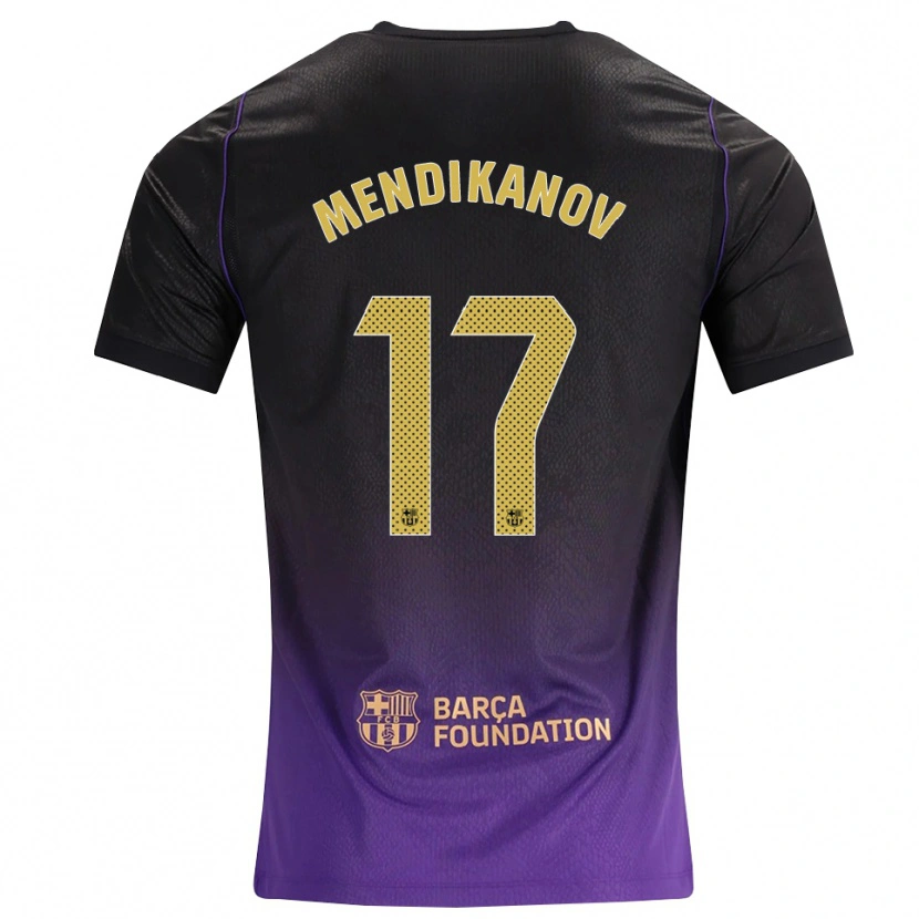 Danxen Kinder Karim Mendikanov #17 Lila Gelb Schwarz Auswärtstrikot Trikot 2026/27 T-Shirt Schweiz