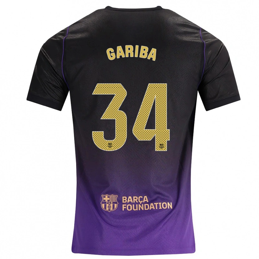 Danxen Kinder Hafiz Gariba #34 Lila Gelb Schwarz Auswärtstrikot Trikot 2026/27 T-Shirt Schweiz