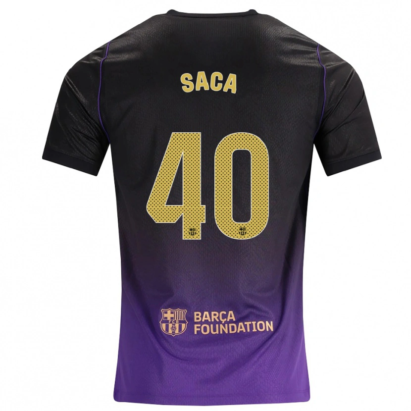 Danxen Kinder Leo Saca #40 Lila Gelb Schwarz Auswärtstrikot Trikot 2026/27 T-Shirt Schweiz