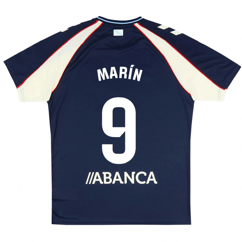 Danxen Kinder Álvaro Marín #9 Königsblau Rot Weiß Auswärtstrikot Trikot 2026/27 T-Shirt Schweiz