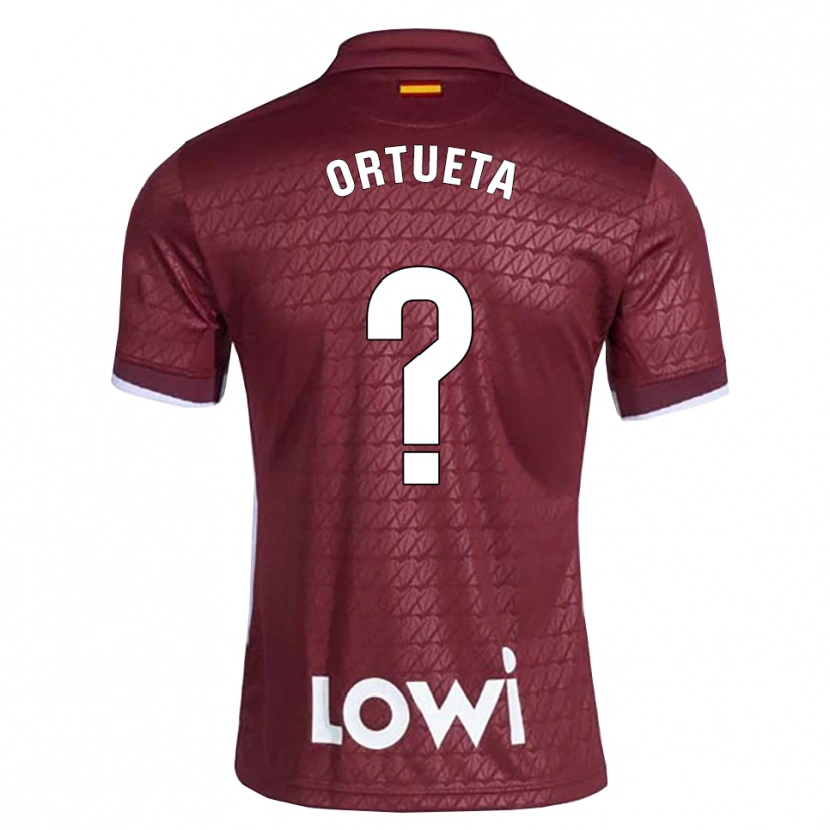 Danxen Kinder Ignacio Ortueta #0 Dunkelrot Weiß Auswärtstrikot Trikot 2026/27 T-Shirt Schweiz