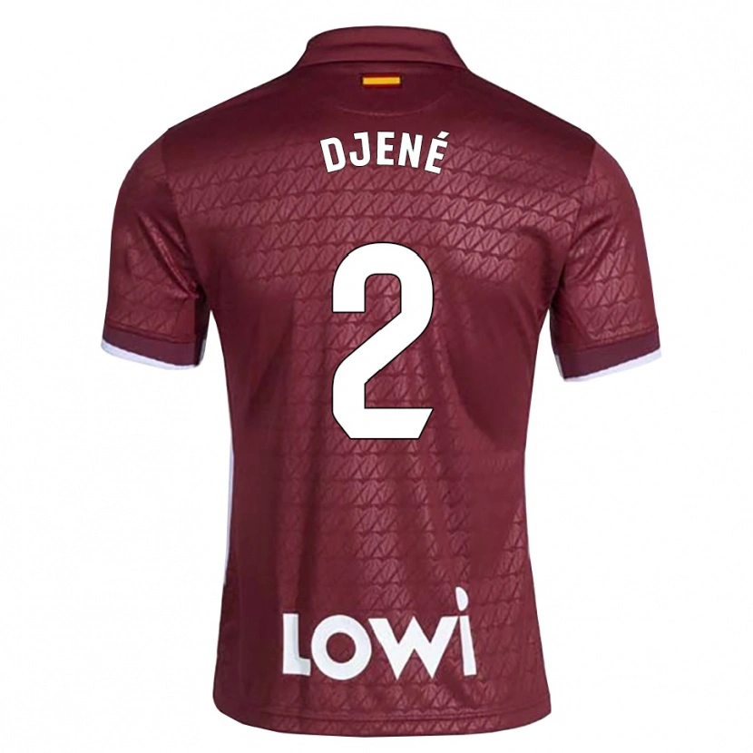 Danxen Kinder Dakonam Djené #2 Dunkelrot Weiß Auswärtstrikot Trikot 2026/27 T-Shirt Schweiz