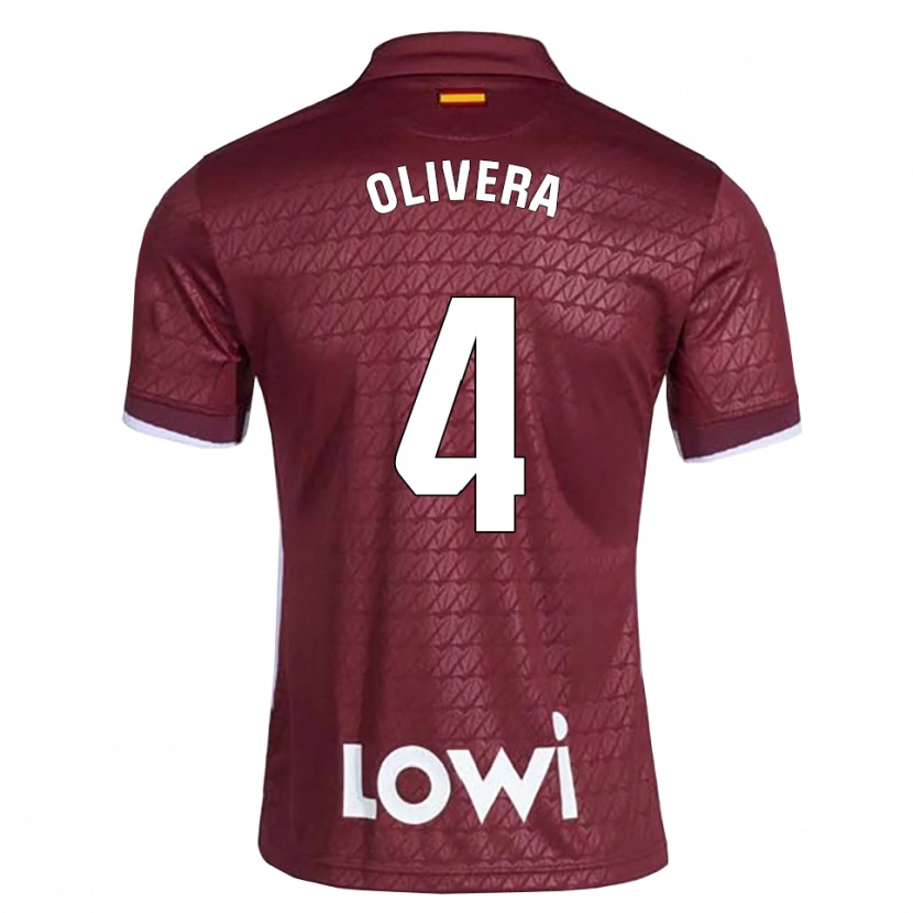 Danxen Kinder Ian Olivera #4 Dunkelrot Weiß Auswärtstrikot Trikot 2026/27 T-Shirt Schweiz