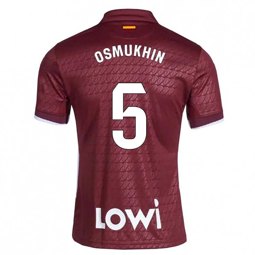 Danxen Kinder Zakhar Osmukhin #5 Dunkelrot Weiß Auswärtstrikot Trikot 2026/27 T-Shirt Schweiz