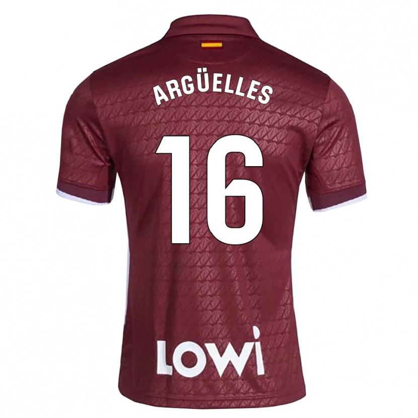Danxen Kinder David Argüelles #16 Dunkelrot Weiß Auswärtstrikot Trikot 2026/27 T-Shirt Schweiz