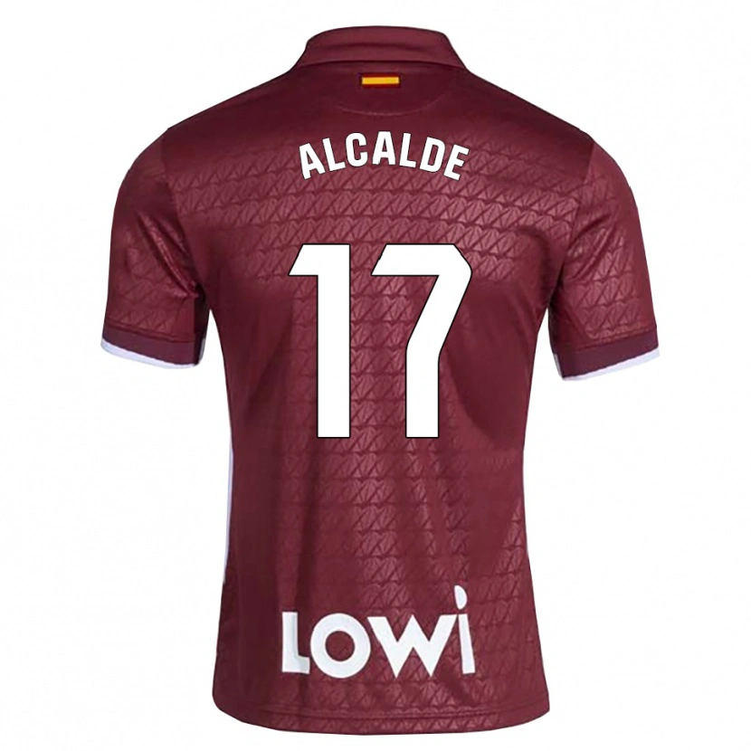 Danxen Kinder Jacobo Alcalde #17 Dunkelrot Weiß Auswärtstrikot Trikot 2026/27 T-Shirt Schweiz