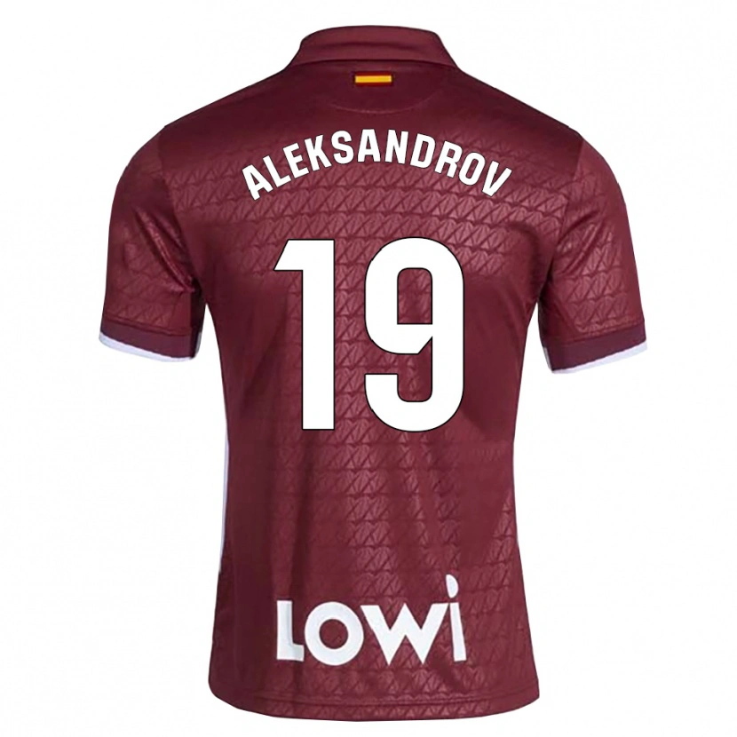 Danxen Kinder Mykyta Aleksandrov #19 Dunkelrot Weiß Auswärtstrikot Trikot 2026/27 T-Shirt Schweiz