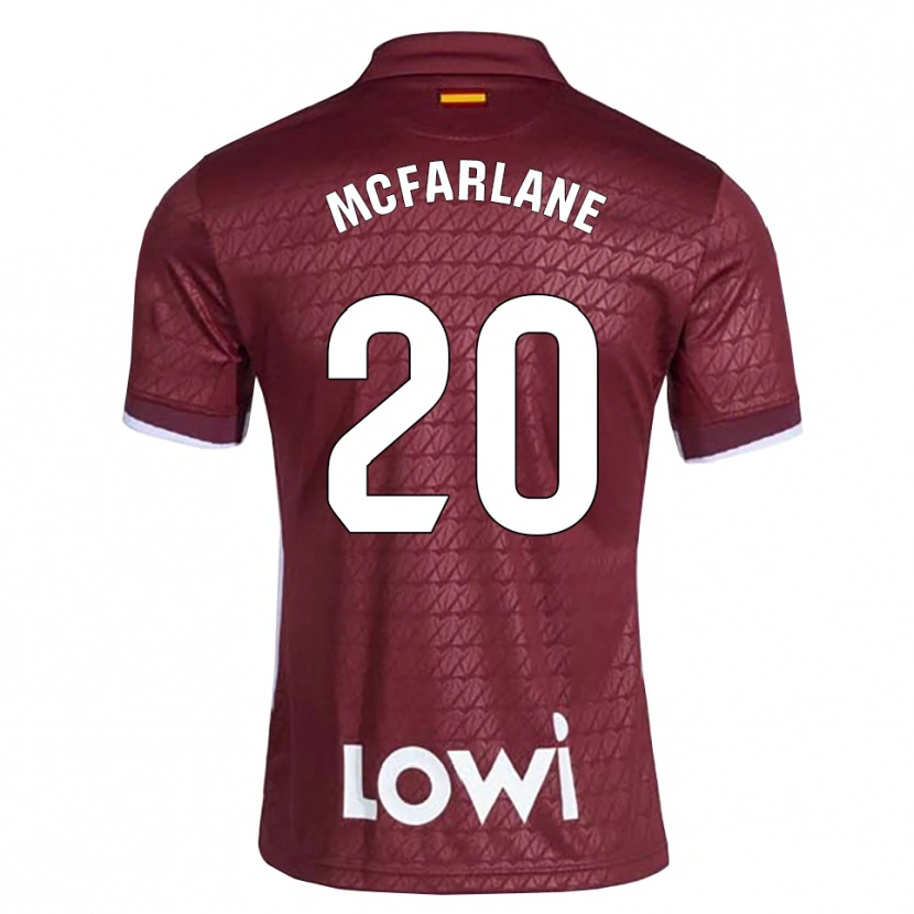 Danxen Kinder Ayden Mcfarlane #20 Dunkelrot Weiß Auswärtstrikot Trikot 2026/27 T-Shirt Schweiz
