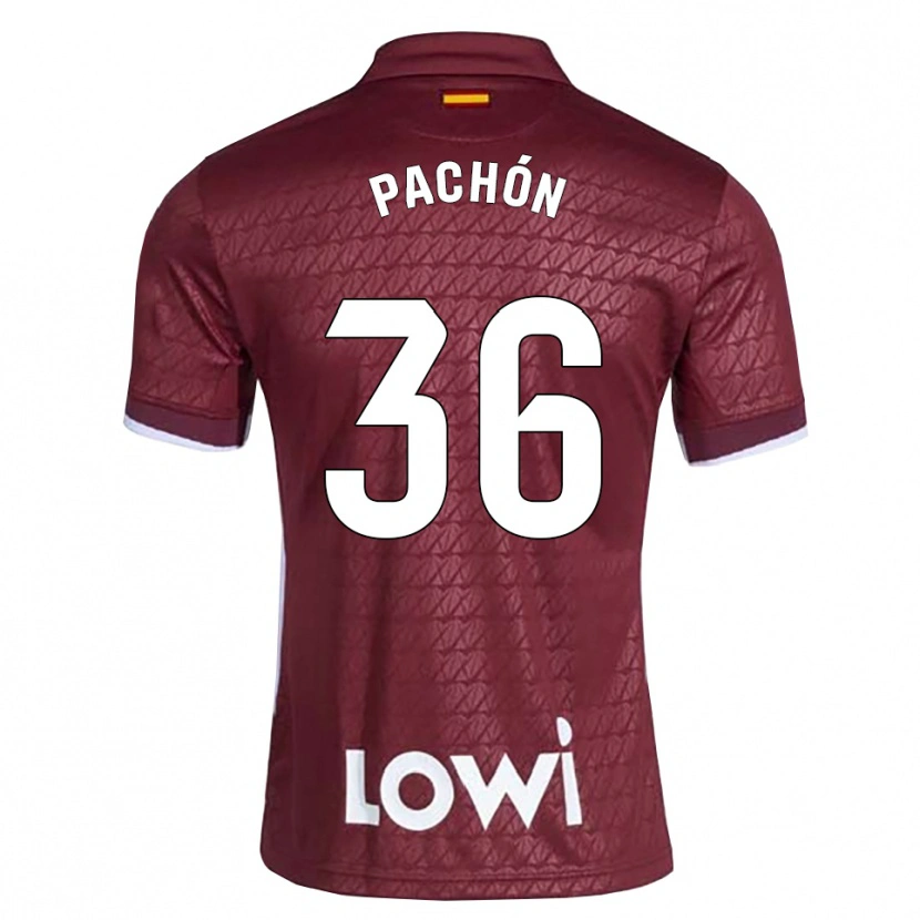 Danxen Kinder Marcos Pachón #36 Dunkelrot Weiß Auswärtstrikot Trikot 2026/27 T-Shirt Schweiz