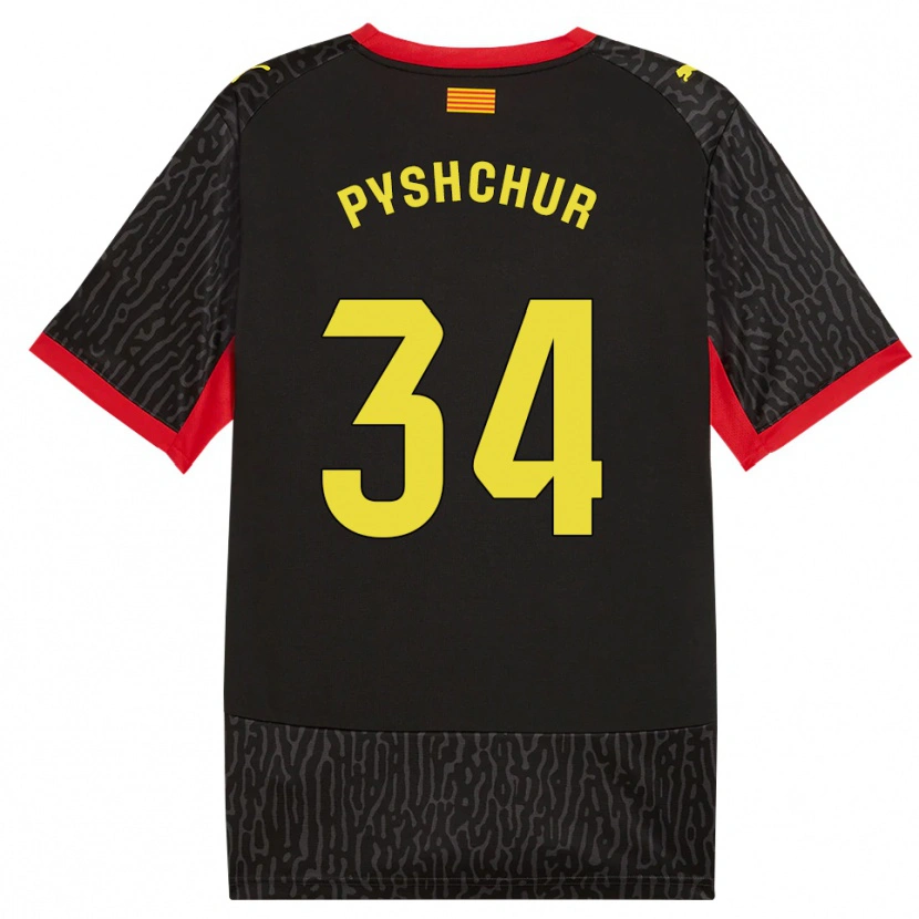 Danxen Kinder Oleksandr Pyshchur #34 Schwarz Gelb Rot Auswärtstrikot Trikot 2026/27 T-Shirt Schweiz