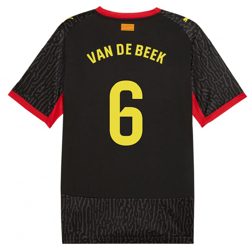 Danxen Kinder Donny Van De Beek #6 Schwarz Gelb Rot Auswärtstrikot Trikot 2026/27 T-Shirt Schweiz