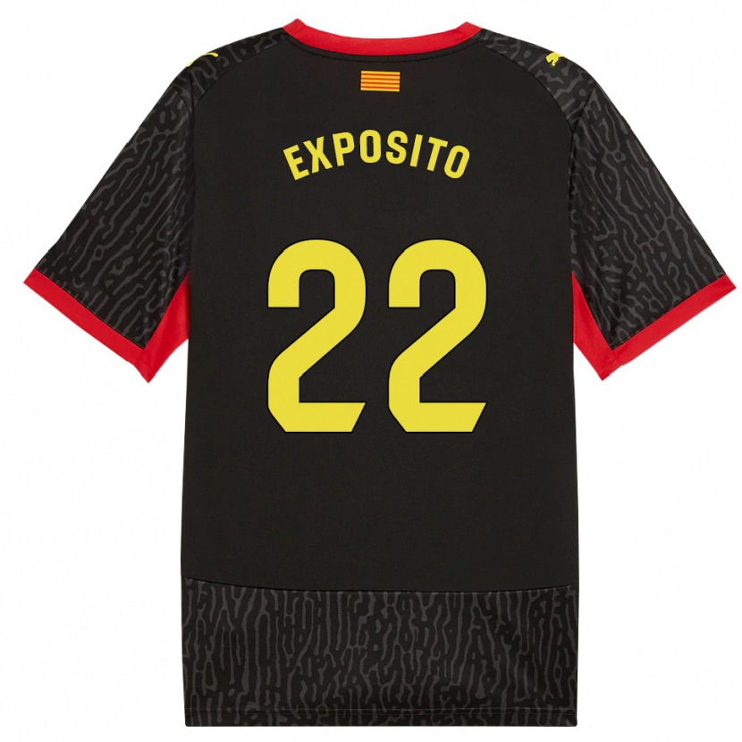 Danxen Kinder Samu Exposito #22 Schwarz Gelb Rot Auswärtstrikot Trikot 2026/27 T-Shirt Schweiz
