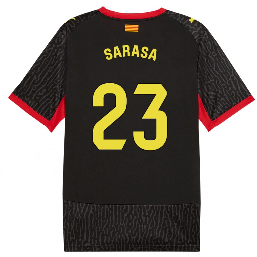 Danxen Kinder Javi Sarasa #23 Schwarz Gelb Rot Auswärtstrikot Trikot 2026/27 T-Shirt Schweiz