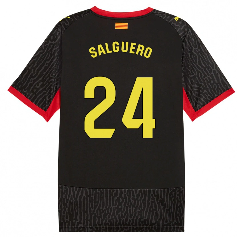 Danxen Kinder Antonio Salguero #24 Schwarz Gelb Rot Auswärtstrikot Trikot 2026/27 T-Shirt Schweiz