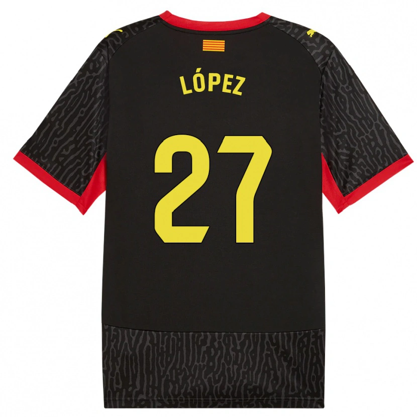 Danxen Kinder Toni López #27 Schwarz Gelb Rot Auswärtstrikot Trikot 2026/27 T-Shirt Schweiz