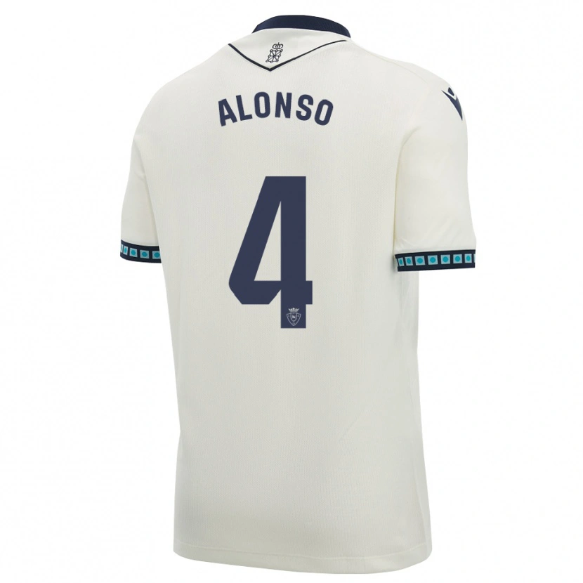 Danxen Kinder Ander Alonso #4 Weiß Schwarz Hellblau Auswärtstrikot Trikot 2026/27 T-Shirt Schweiz