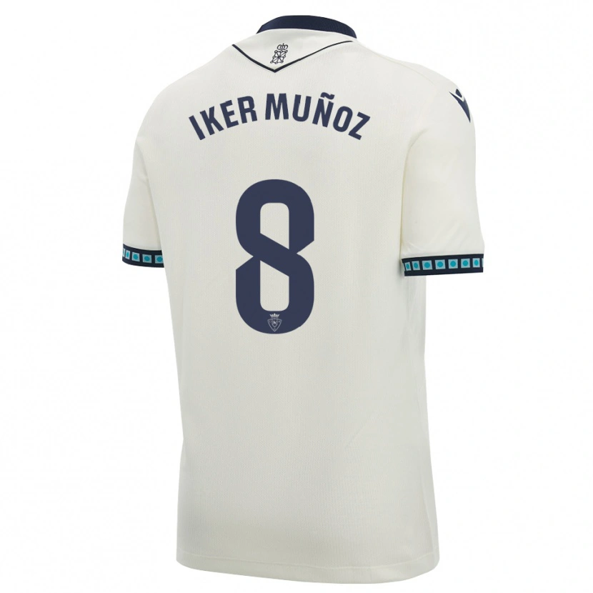 Danxen Kinder Iker Muñoz #8 Weiß Schwarz Hellblau Auswärtstrikot Trikot 2026/27 T-Shirt Schweiz