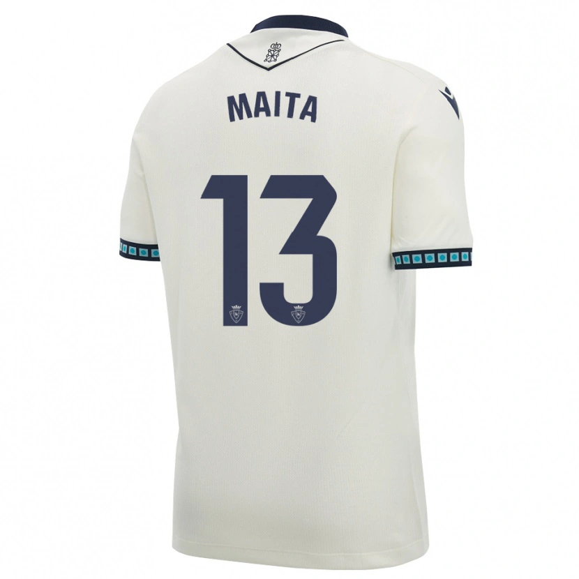 Danxen Kinder Maitane Zalba Irañeta #13 Weiß Schwarz Hellblau Auswärtstrikot Trikot 2026/27 T-Shirt Schweiz