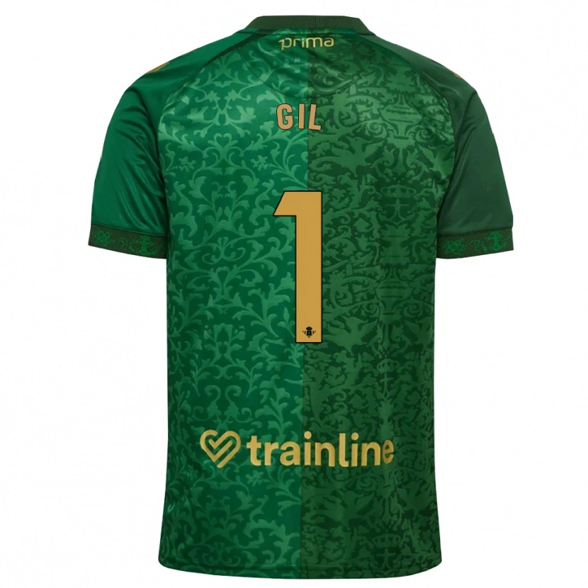 Danxen Kinder Noelia Gil #1 Waldgrün Dunkelgoldrute Auswärtstrikot Trikot 2026/27 T-Shirt Schweiz