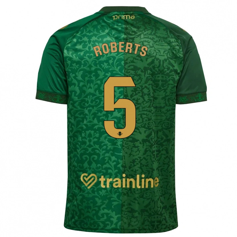 Danxen Kinder Rhiannon Roberts #5 Waldgrün Dunkelgoldrute Auswärtstrikot Trikot 2026/27 T-Shirt Schweiz