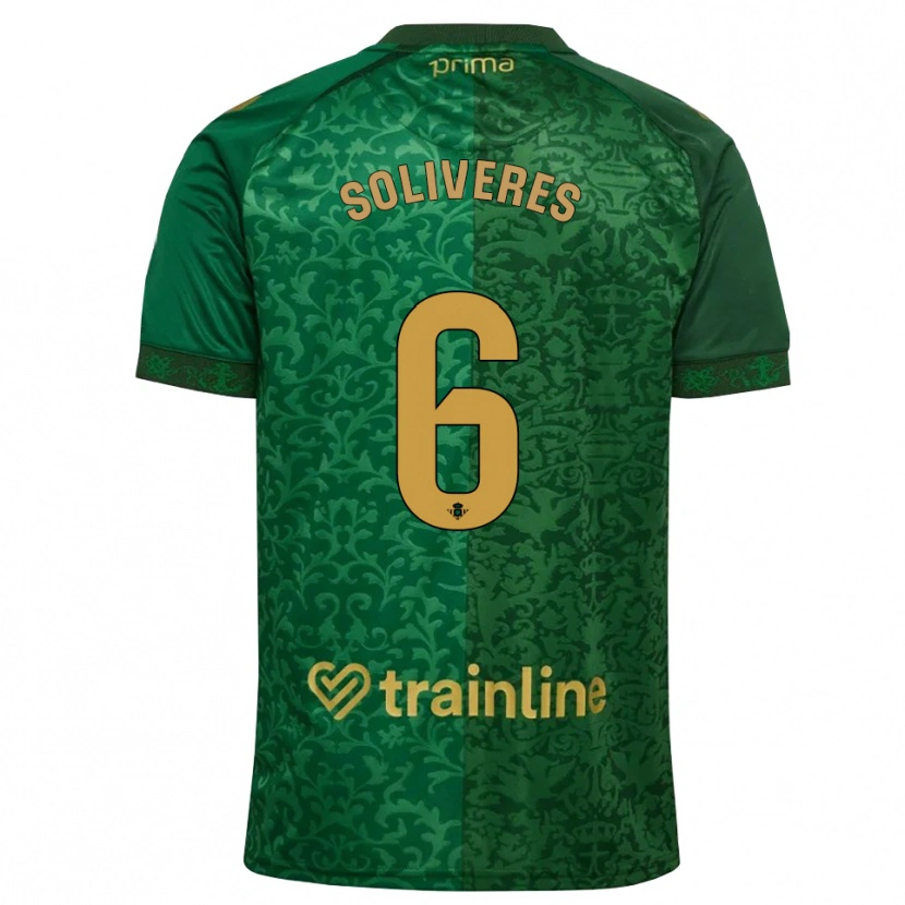 Danxen Kinder Gema Soliveres #6 Waldgrün Dunkelgoldrute Auswärtstrikot Trikot 2026/27 T-Shirt Schweiz