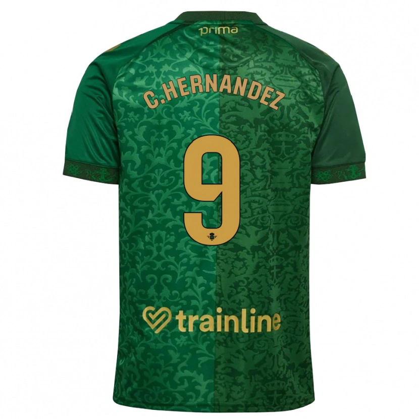 Danxen Kinder Cucho Hernández #9 Waldgrün Dunkelgoldrute Auswärtstrikot Trikot 2026/27 T-Shirt Schweiz