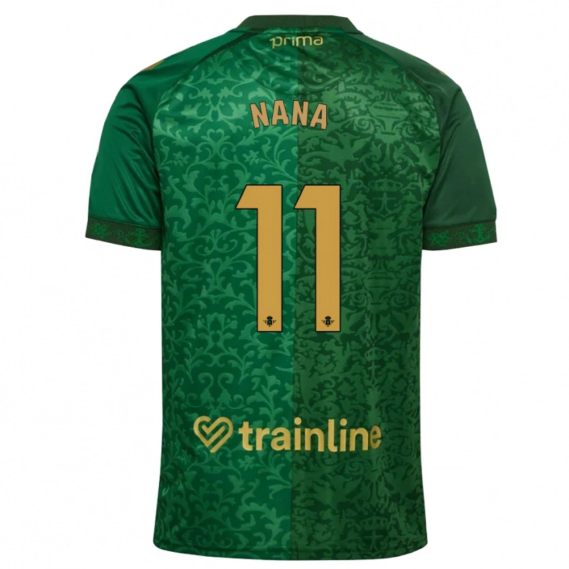 Danxen Kinder Nuria Ligero Fernández #11 Waldgrün Dunkelgoldrute Auswärtstrikot Trikot 2026/27 T-Shirt Schweiz