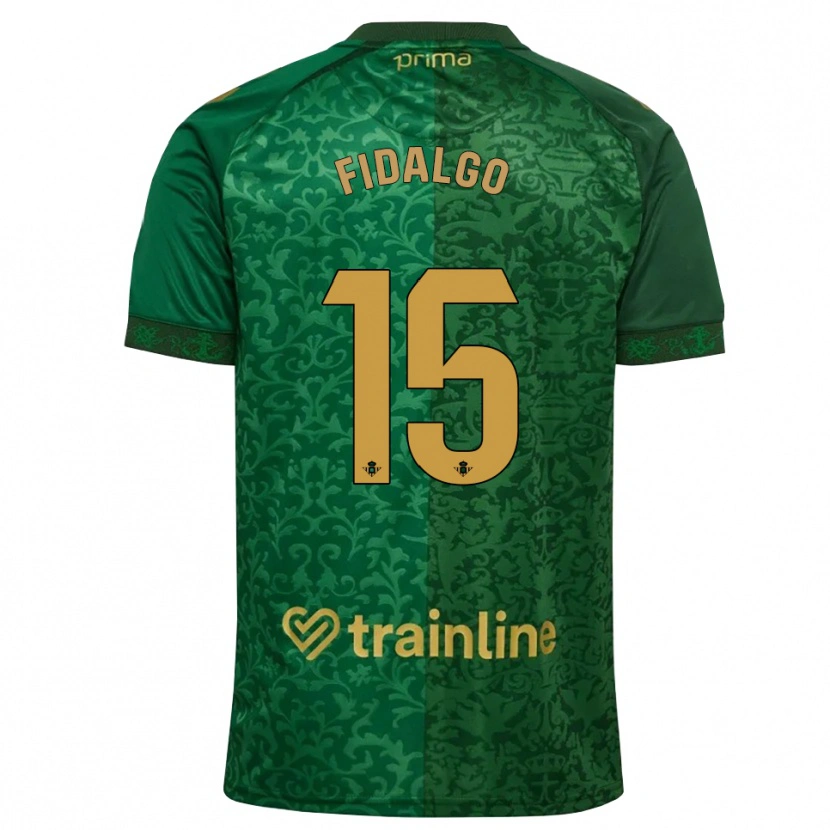 Danxen Kinder Álvaro Fidalgo #15 Waldgrün Dunkelgoldrute Auswärtstrikot Trikot 2026/27 T-Shirt Schweiz