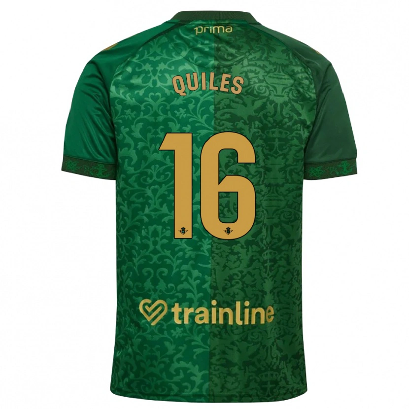 Danxen Kinder Violeta García Quiles #16 Waldgrün Dunkelgoldrute Auswärtstrikot Trikot 2026/27 T-Shirt Schweiz