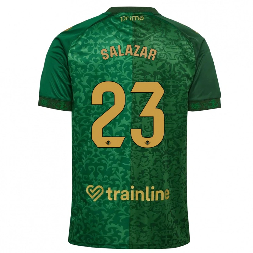 Danxen Kinder Noelia Salazar #23 Waldgrün Dunkelgoldrute Auswärtstrikot Trikot 2026/27 T-Shirt Schweiz