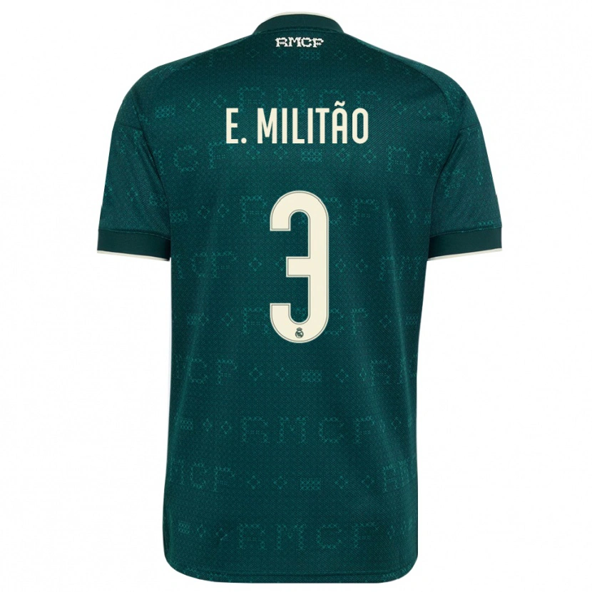 Danxen Kinder Éder Militão #3 Dunkelgrauweiß Auswärtstrikot Trikot 2026/27 T-Shirt Schweiz