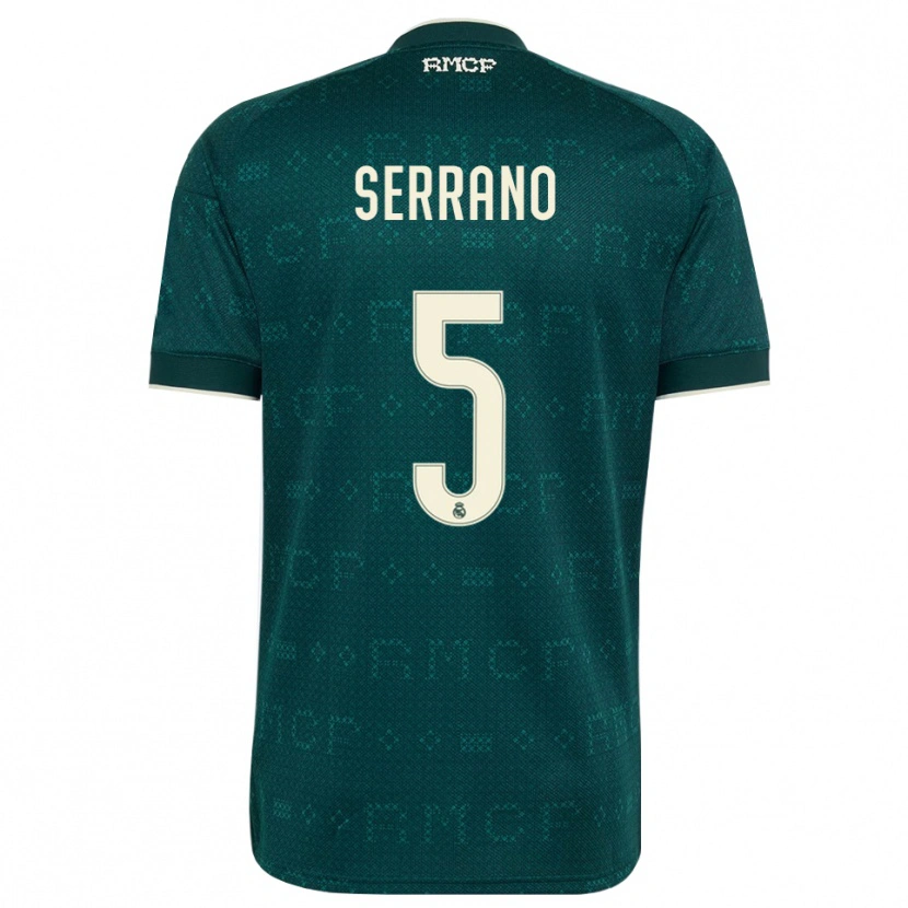 Danxen Kinder Manu Serrano #5 Dunkelgrauweiß Auswärtstrikot Trikot 2026/27 T-Shirt Schweiz