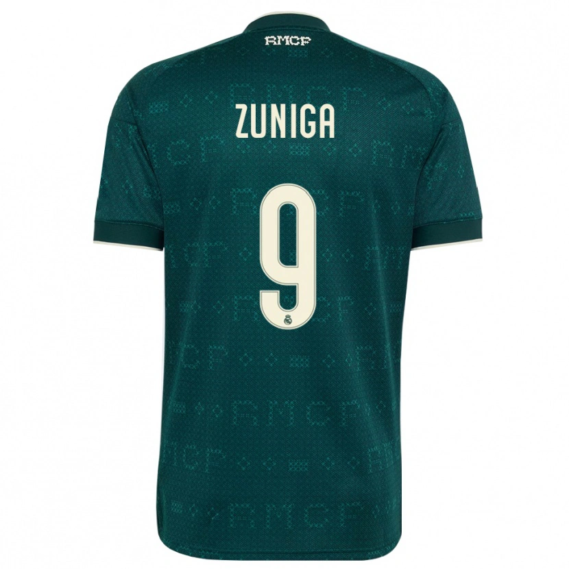 Danxen Kinder Loren Zúñiga #9 Dunkelgrauweiß Auswärtstrikot Trikot 2026/27 T-Shirt Schweiz